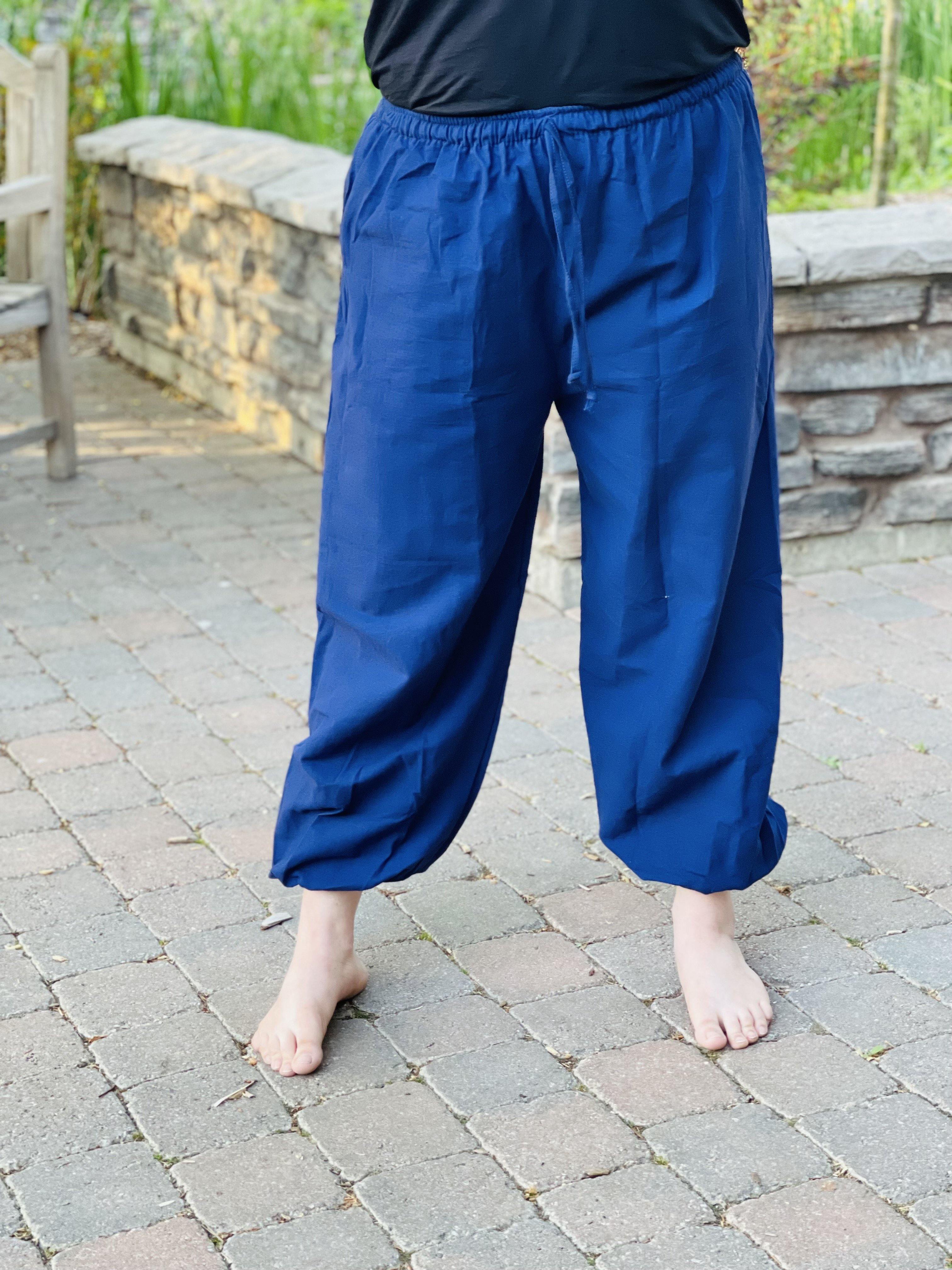 Special Solid Navy Blue Thai Mantra Pants