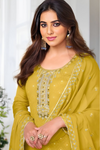 Sumptuous Embroidered Suit Set -Yellow