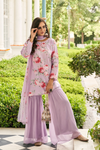 Floral Sharara Suit - Lavender