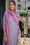 Sequin Embellished Shimmery Sharara Suit - Mauve