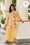 Floral Sharara Suit - Yellow