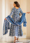 Beautiful Bagru Print Anarkali Suit - Blue