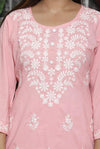Chikankari Embroidered Designer Suit - Pastel Pink