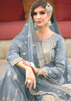 Gorgeous Gota Patti Worked Pakistani Style Sharara Suit - Grey