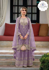 Gorgeous Gota Patti Worked Pakistani Style Sharara Suit - Lavender
