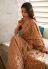 Gorgeous Chikankari Embroidered Designer Saree - Caremel