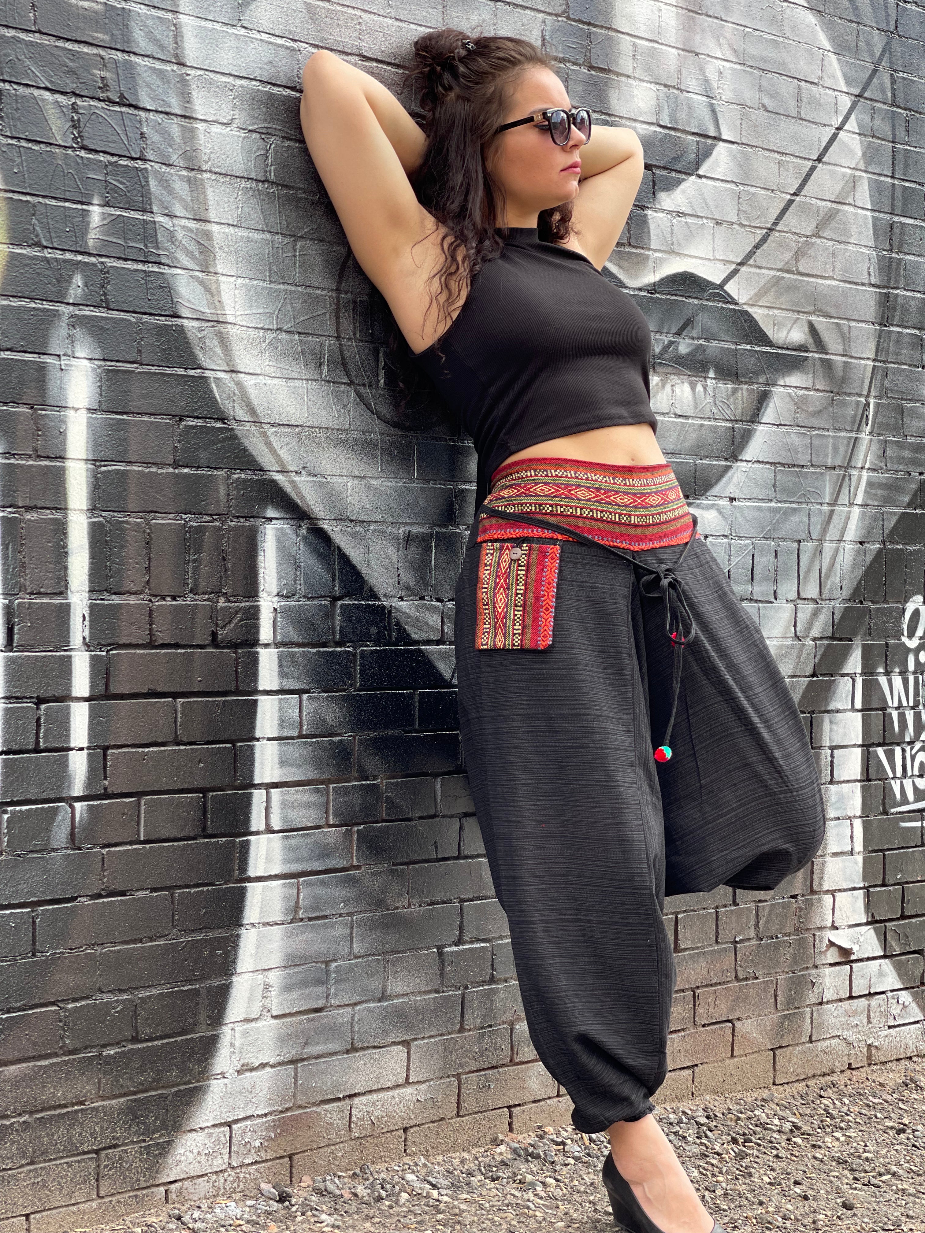 Women’s Special Black and White Thai Mantra Pants