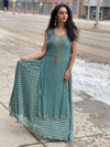 Turkish Blue Shaded Designer Long Dress