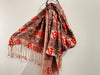 Sepia shaded namavali printed cotton scarf - Colors of India