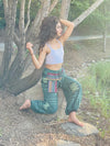 Light Sea Green Pinstrips Thai mantra / gypsy pants