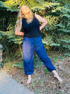 Breezy boho style summer special navy blue Thai mantra/ gypsy pants - Colors of India