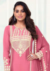 All Over Embroidered Sharara Suit - Pink